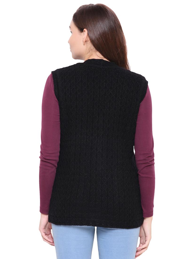 cable knit sleeveless cardigan - 15607385 - Standard Image - 2