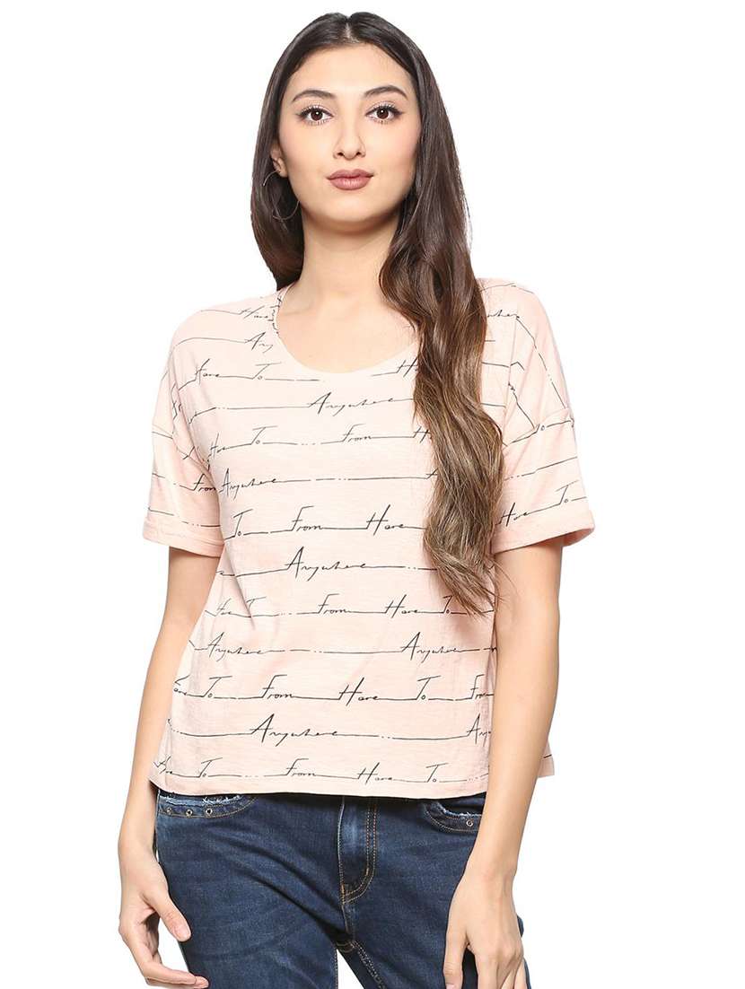 drop shoulder graphic printed tee