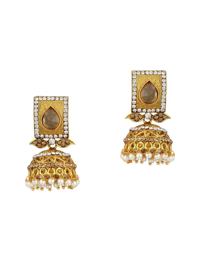 gold tone jhumka