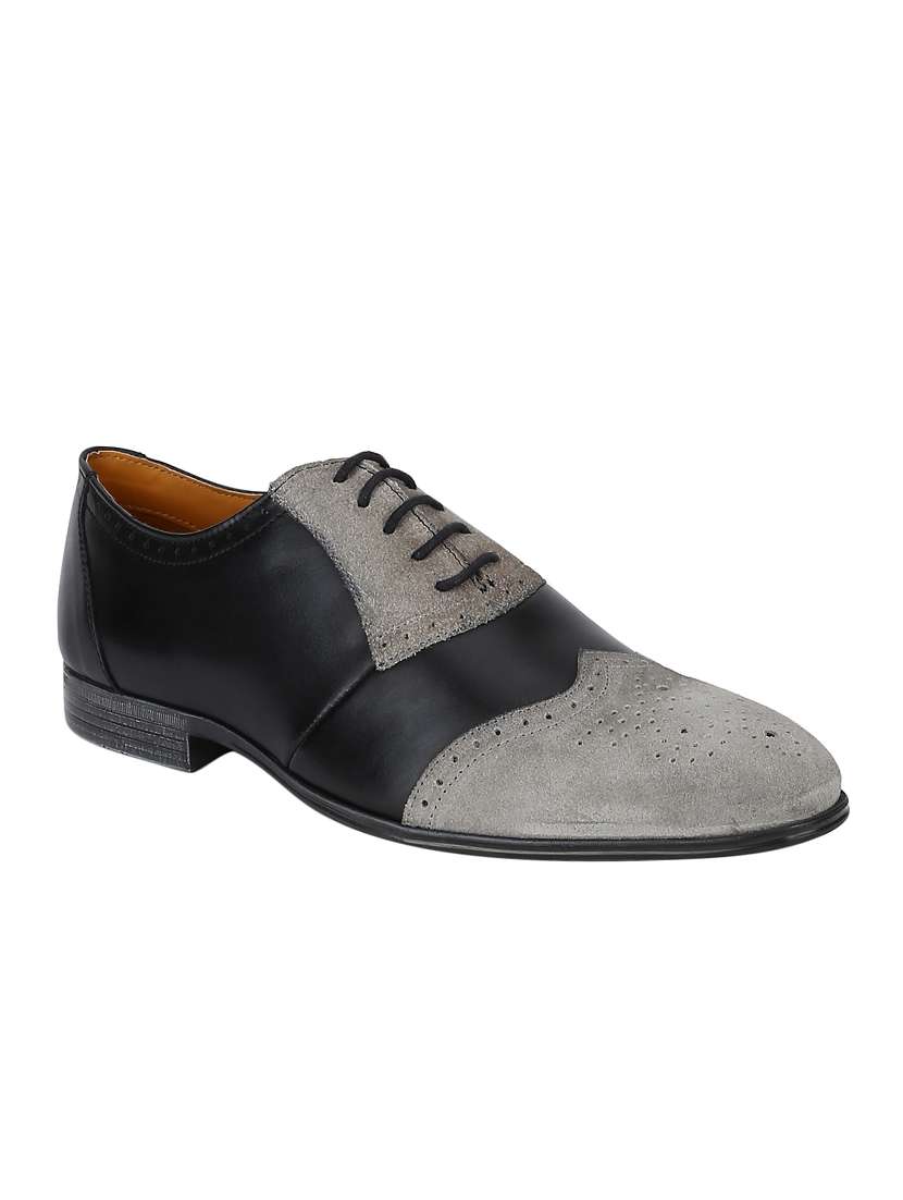 black leather lace-up brouges