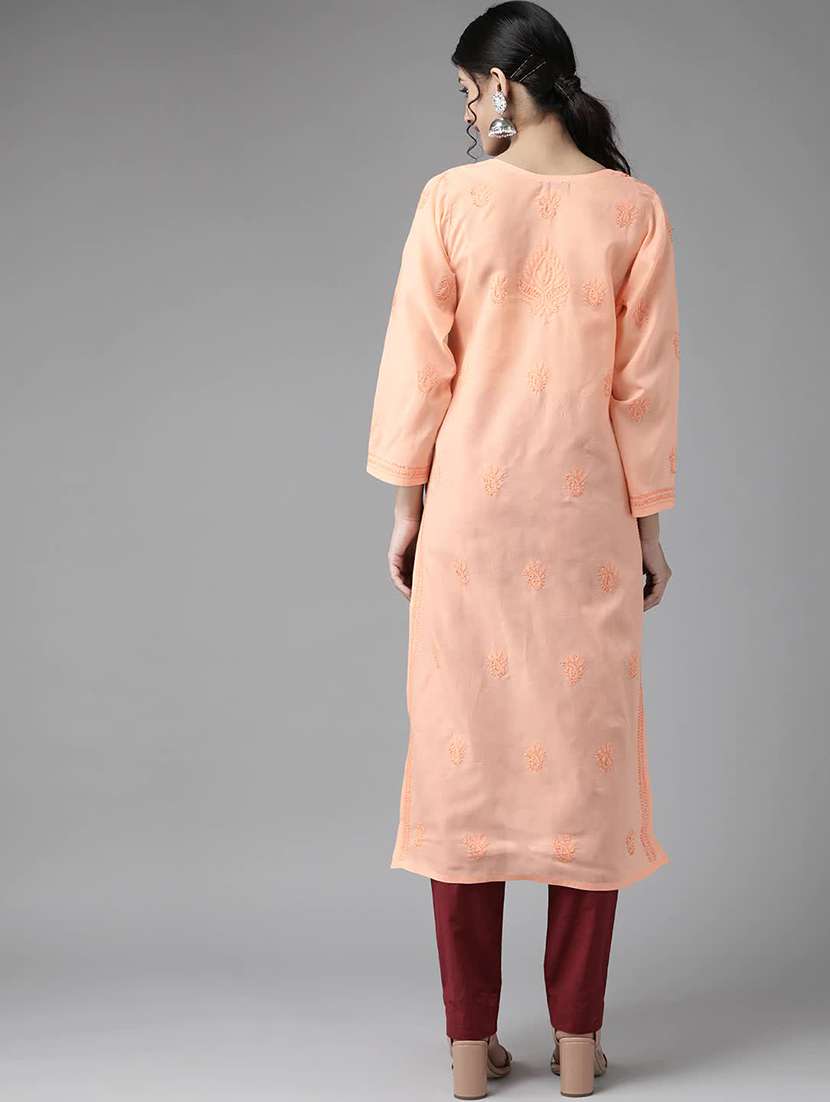 women's straight kurta - 15620243 - Standard Image - 2