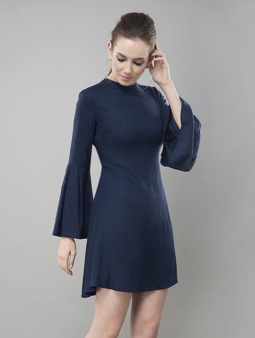 women's fit & flare solid dress - 15621240 - Standard Image - 0
