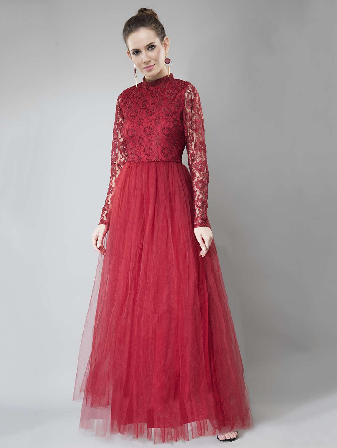 women's fit & flare maxi dress