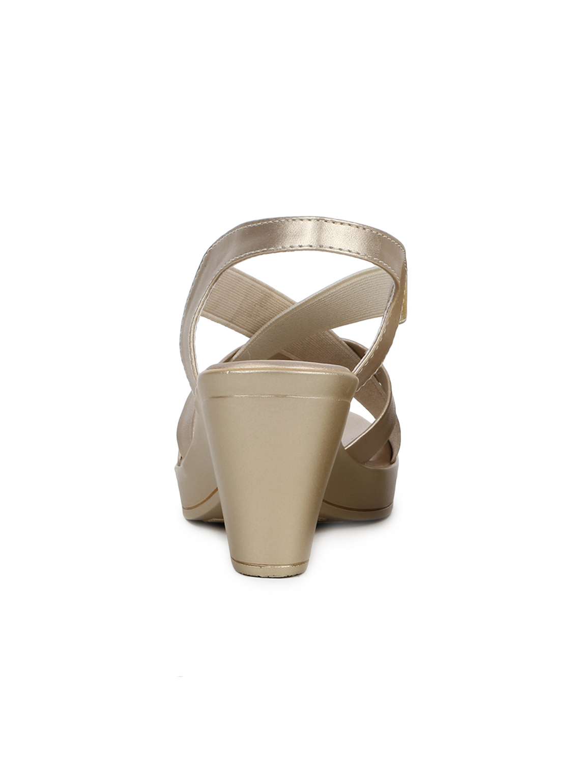 gold back strap sandals - 15623530 - Standard Image - 2