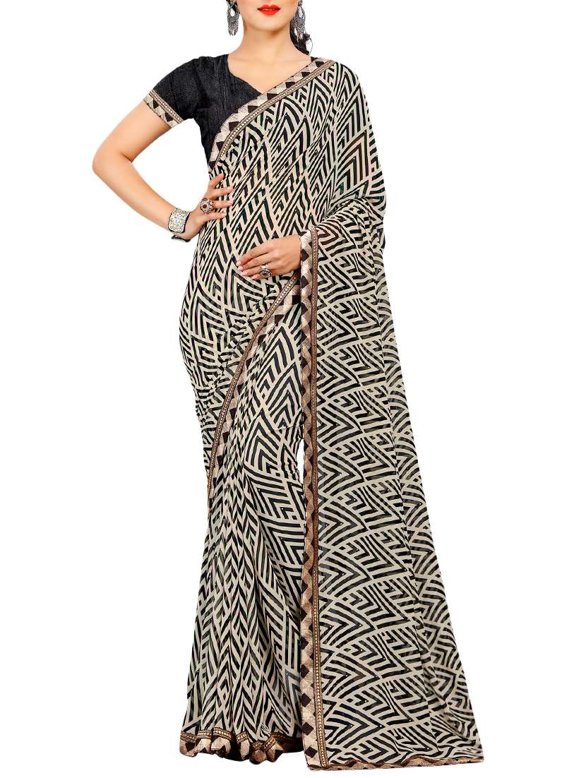 geomterical printed saree with blouse