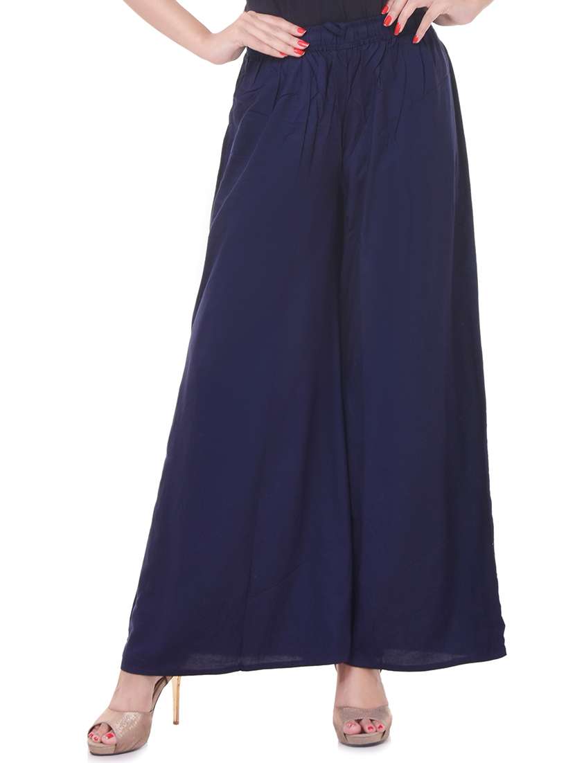 drawstring waist flared palazzo