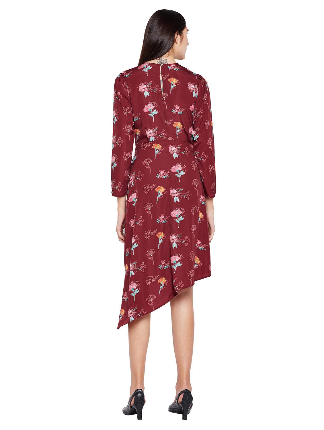 women's asymmetric floral dress - 15624378 - Standard Image - 2