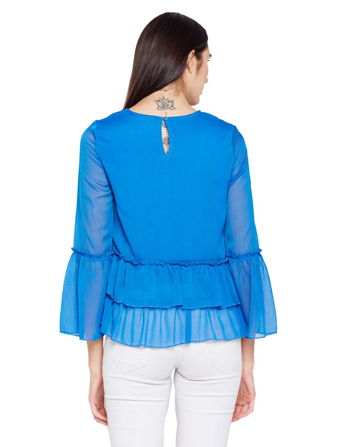 women's layered round neck top - 15624459 -  Standard Image - 2