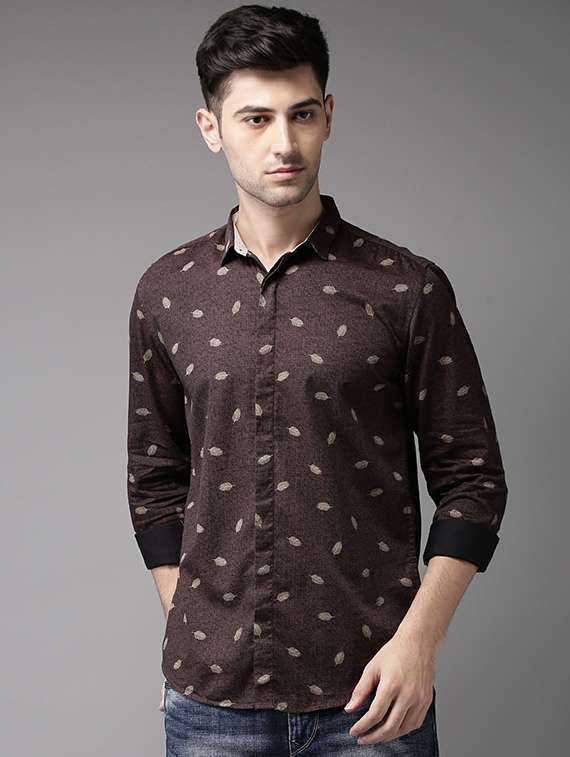 red cotton casual shirt