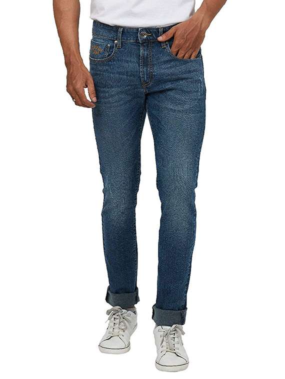 Blue Cotton Washed Jeans