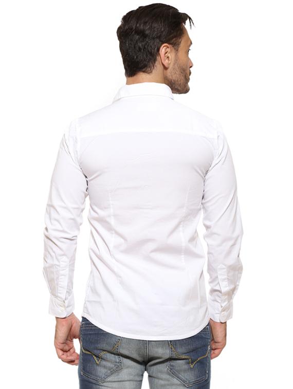 white cotton casual shirt - 15628495 - Standard Image - 2