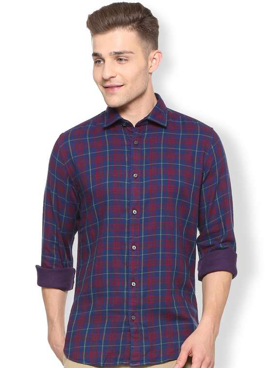 blue cotton casual shirt
