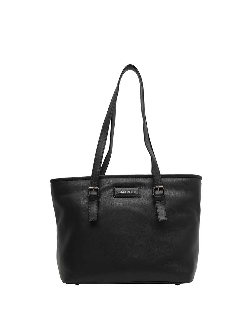black leatherette (pu) handbag