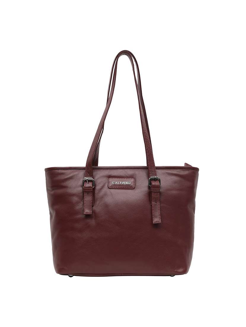 brown leatherette (pu) handbag - 15632076 - Zoom Image - 0