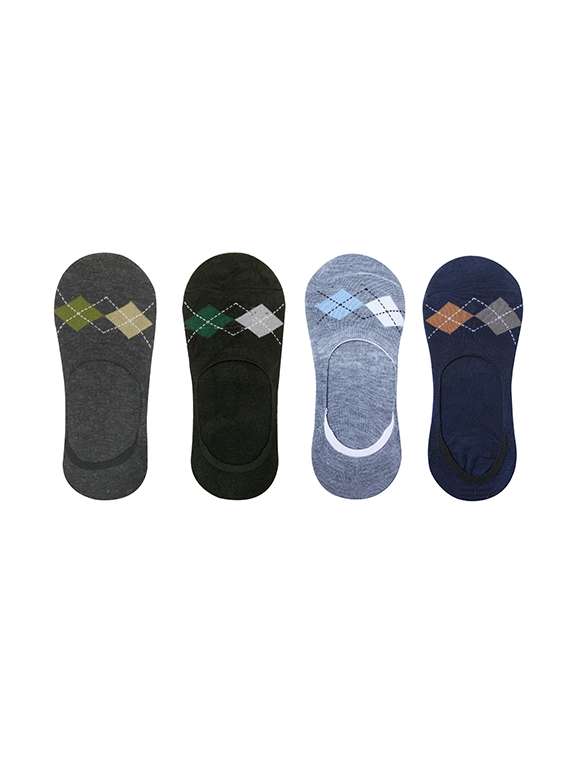 men pack of 4 solid no show sock