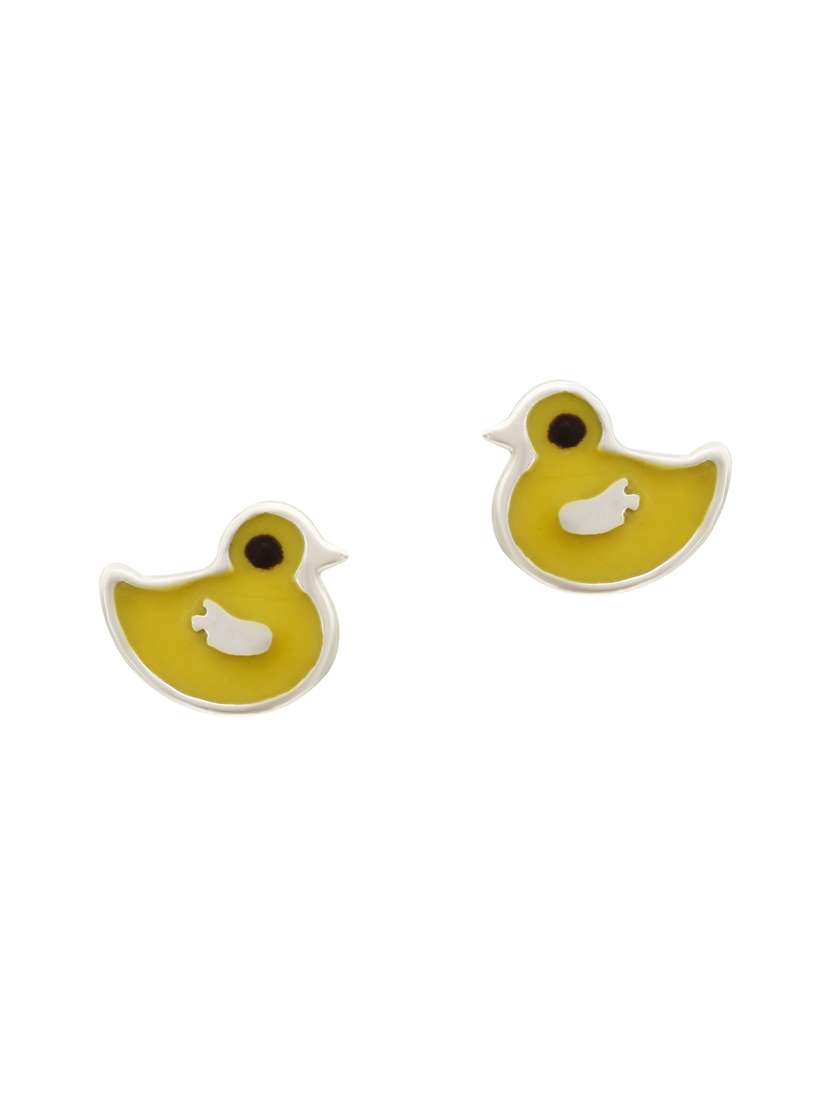 yellow silver studs