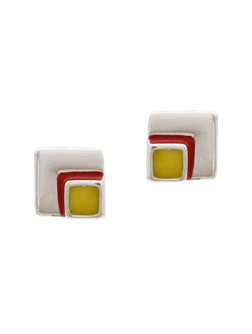 yellow silver studs