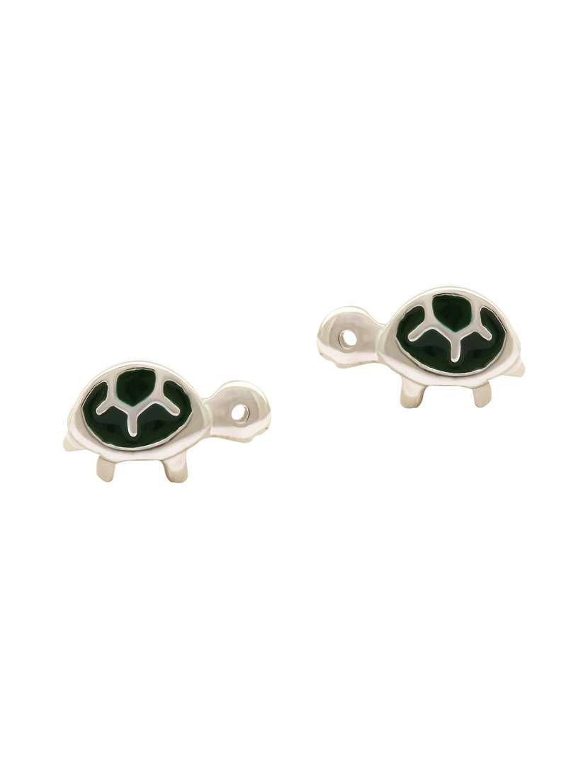green silver studs