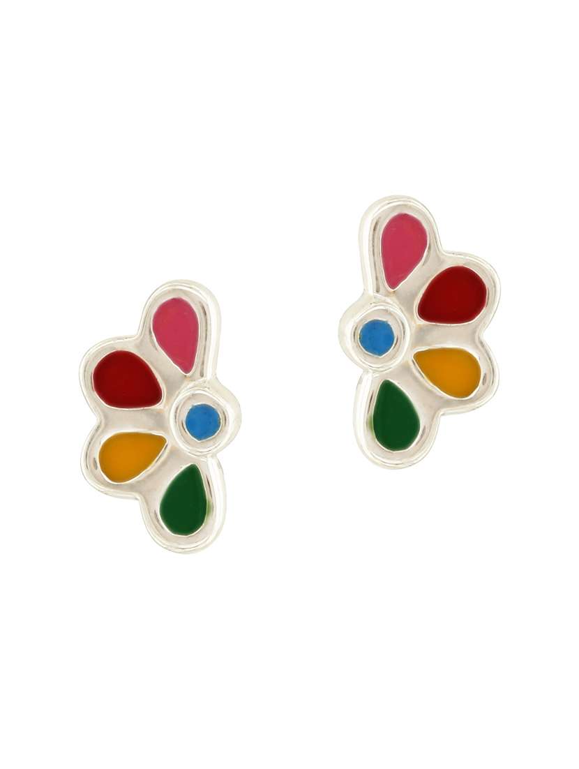 multi colored silver studs