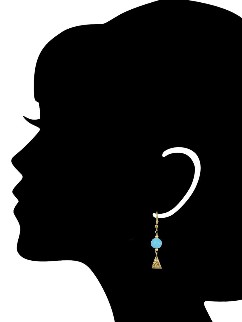 blue gold tone necklace & earrings set - 15636086 - Standard Image - 2