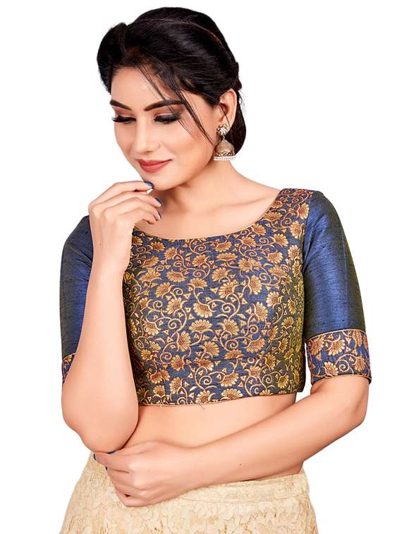 self-design blouse with drawstring