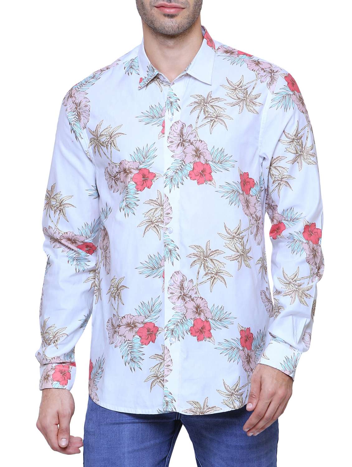 blue cotton casual shirt