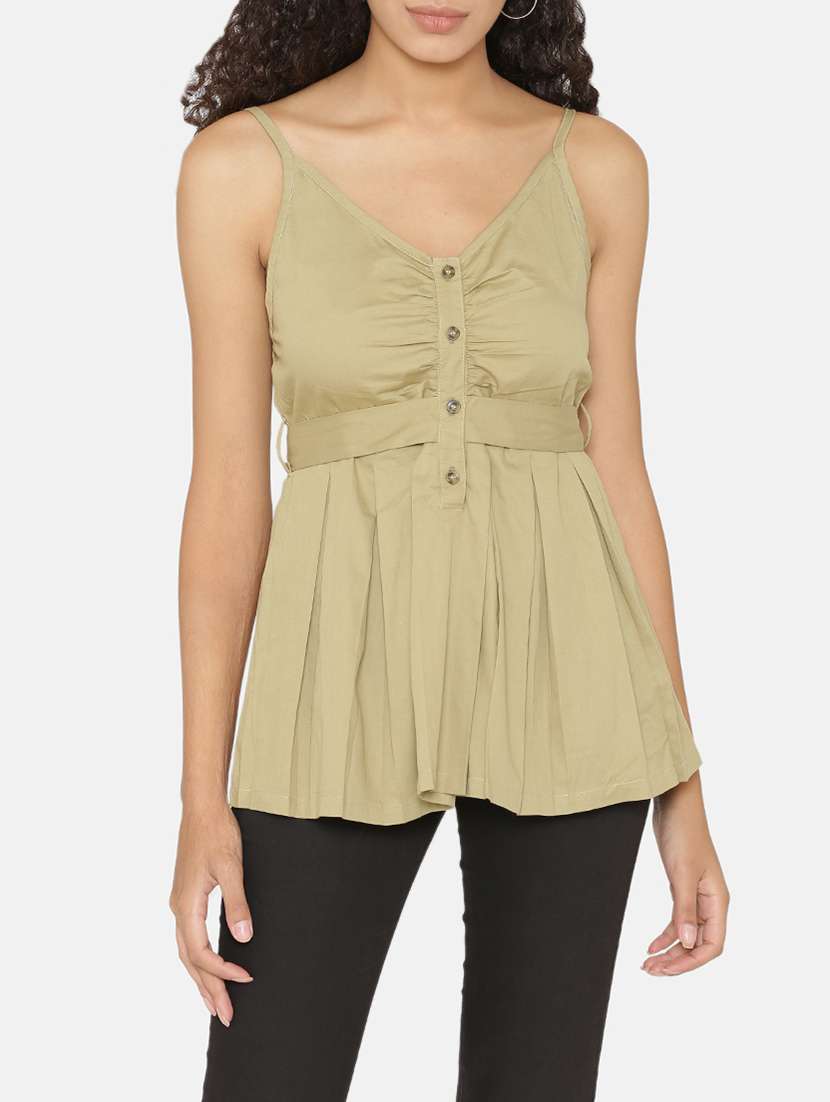 women's a line shoulder strap top