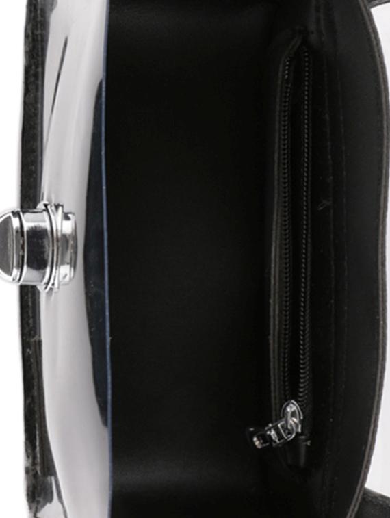 black leatherette (pu) sling bag - 15650941 - Standard Image - 2