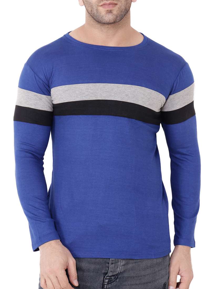 blue cotton cut & sew t-shirt