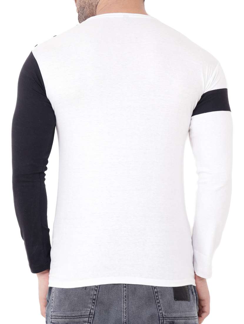 white color block t-shirt - 15651676 -  Standard Image - 2