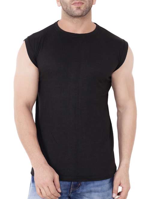 black cotton t-shirt - 15651681 - Standard Image - 0