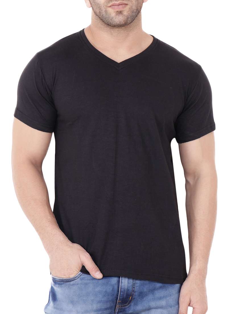 black cotton t-shirt