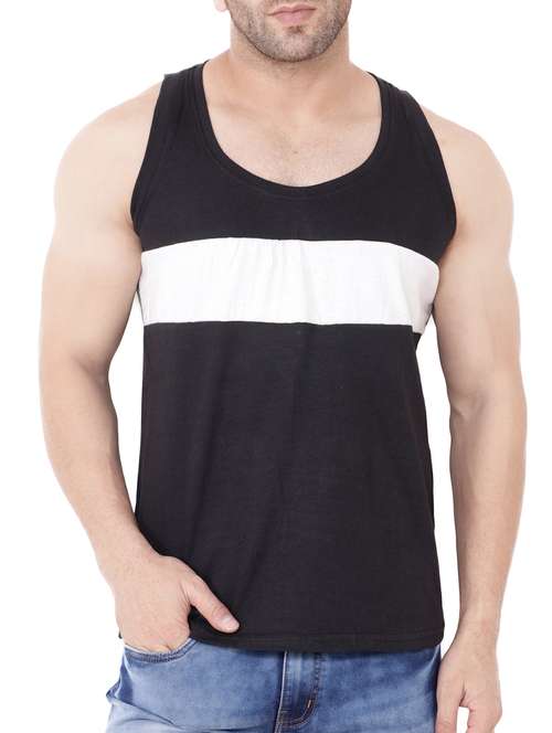 black cotton cut & sew t-shirt - 15651699 - Standard Image - 0