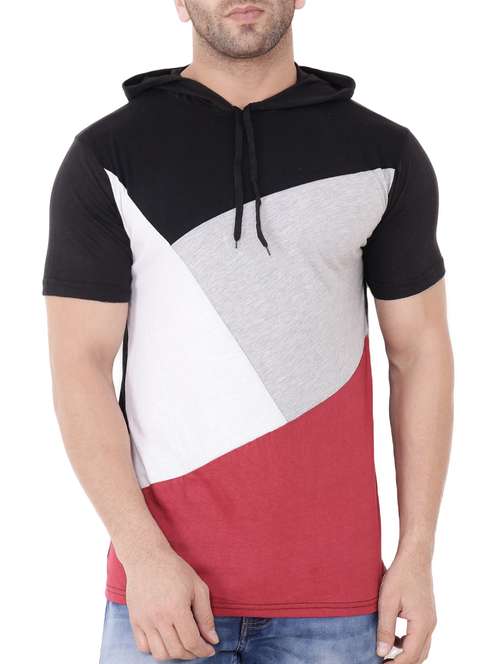 multi colored cotton color block t-shirt - 15651727 -  Standard Image - 0