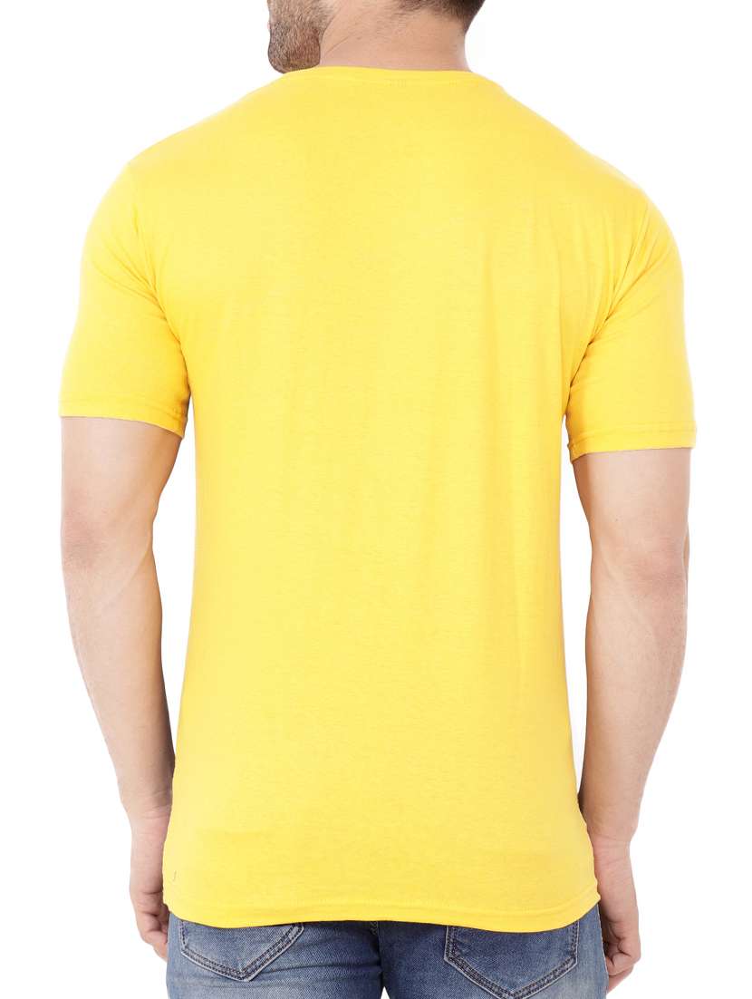 yellow cotton color block t-shirt - 15651751 - Standard Image - 2