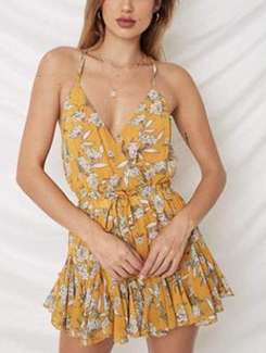 pleated cami neck dress