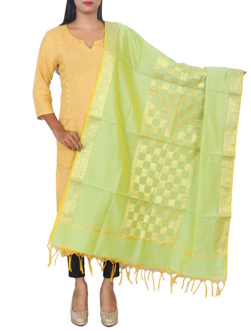 chanderi banarasi dupatta - 15652561 - Standard Image - 0