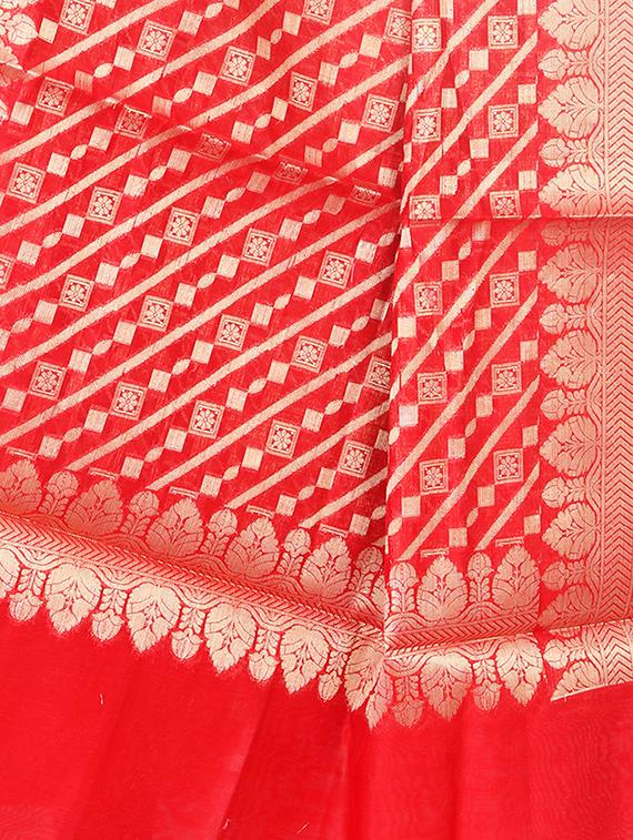chanderi banarasi dupatta - 15652597 - Standard Image - 2