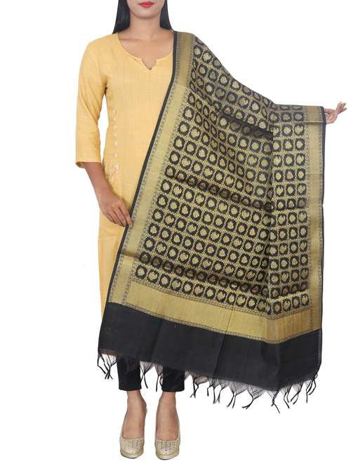 chanderi banarasi dupatta - 15652685 - Standard Image - 0