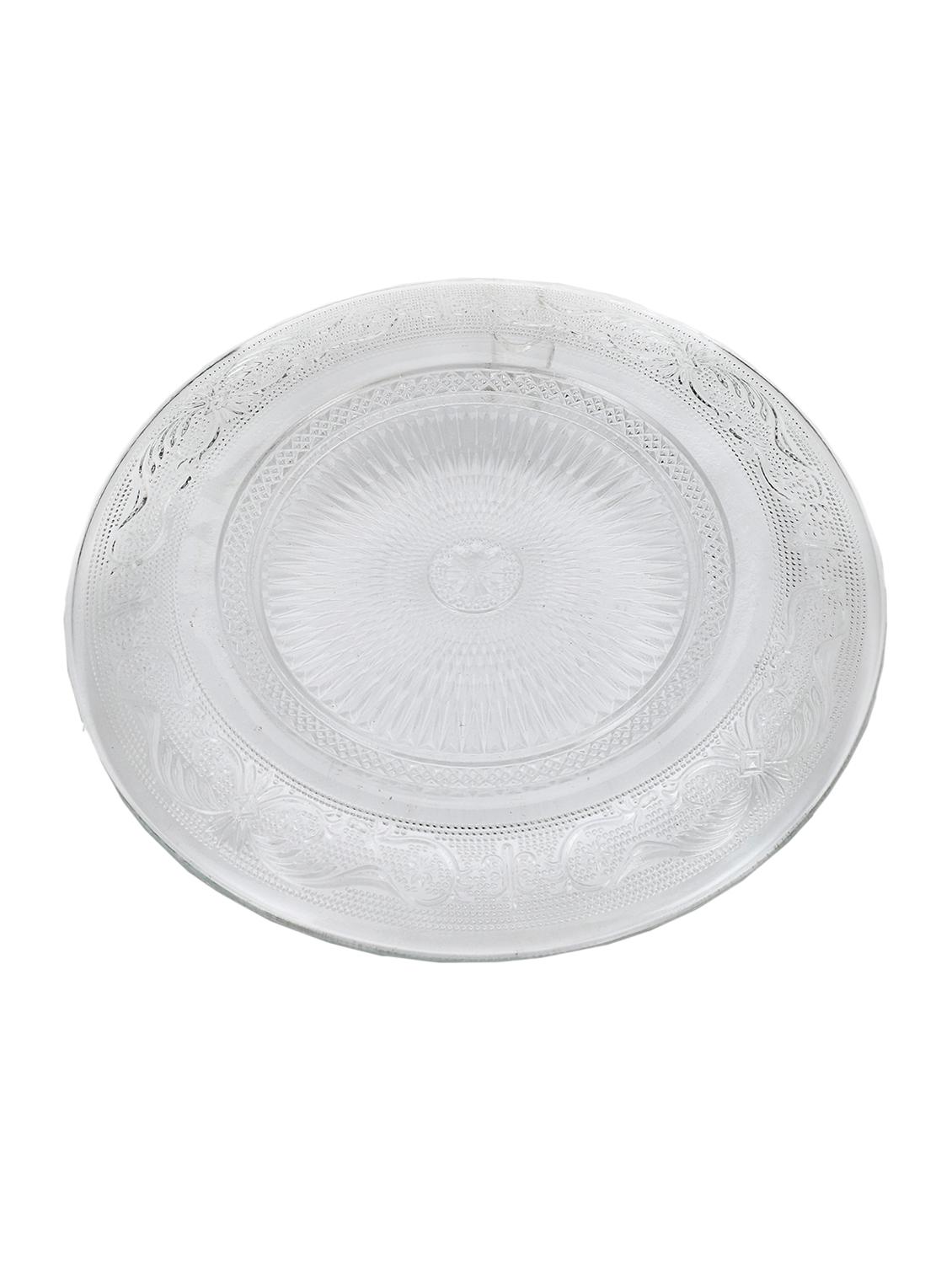 self designer transparent round glass plate (microwave safe) - 15653047 - Standard Image - 2