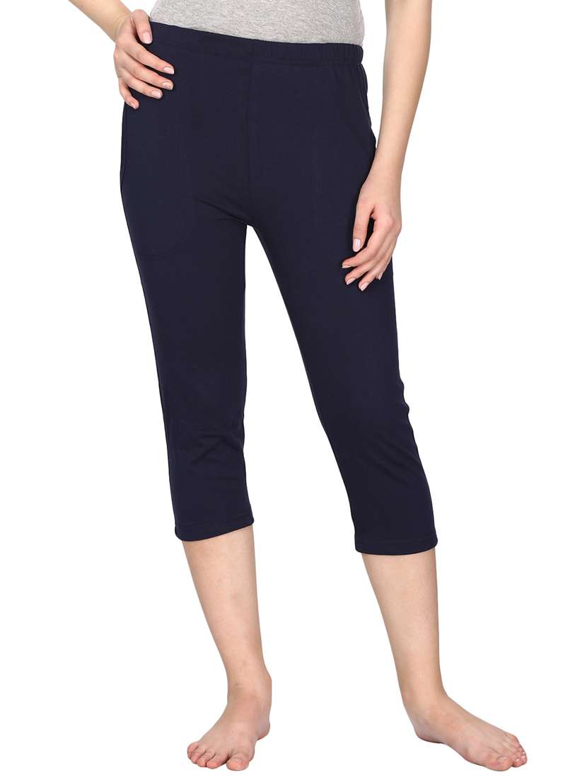 mid waist sleepwear capri