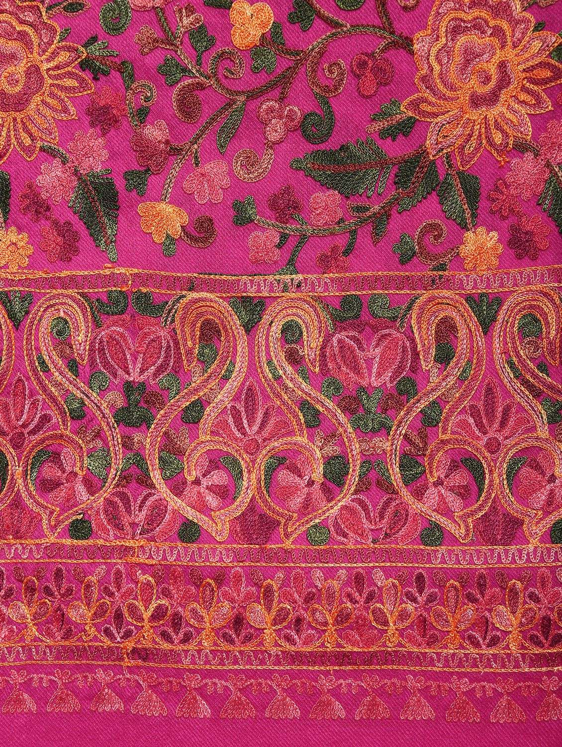 pashmina wool embroidered shawl - 15655289 - Standard Image - 2