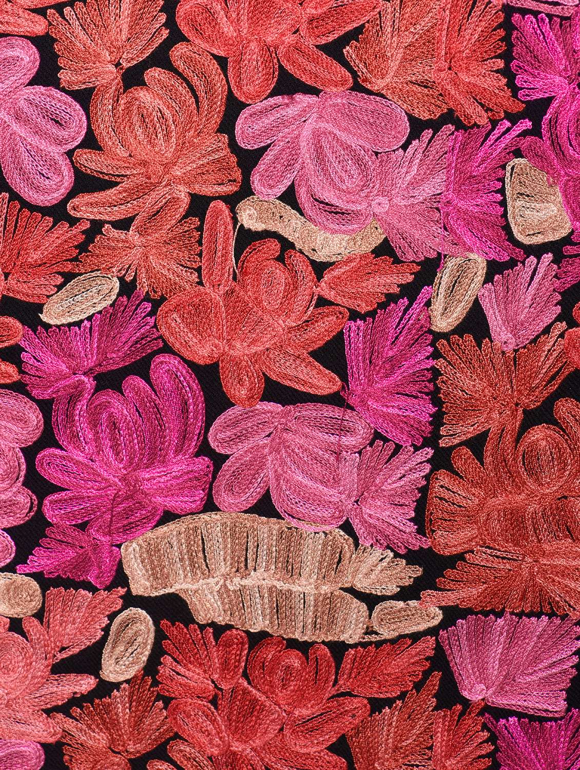 pashmina wool floral embroidered jaal shawl - 15655305 - Standard Image - 2