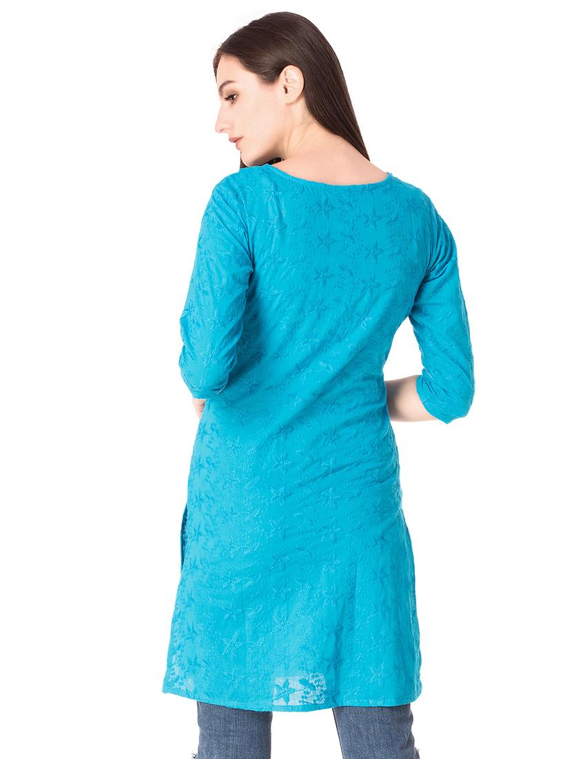 embroidered straight kurta - 15655681 - Standard Image - 2