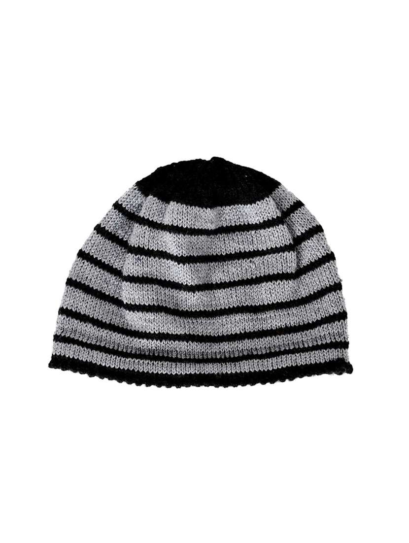 grey cotton winter beanie