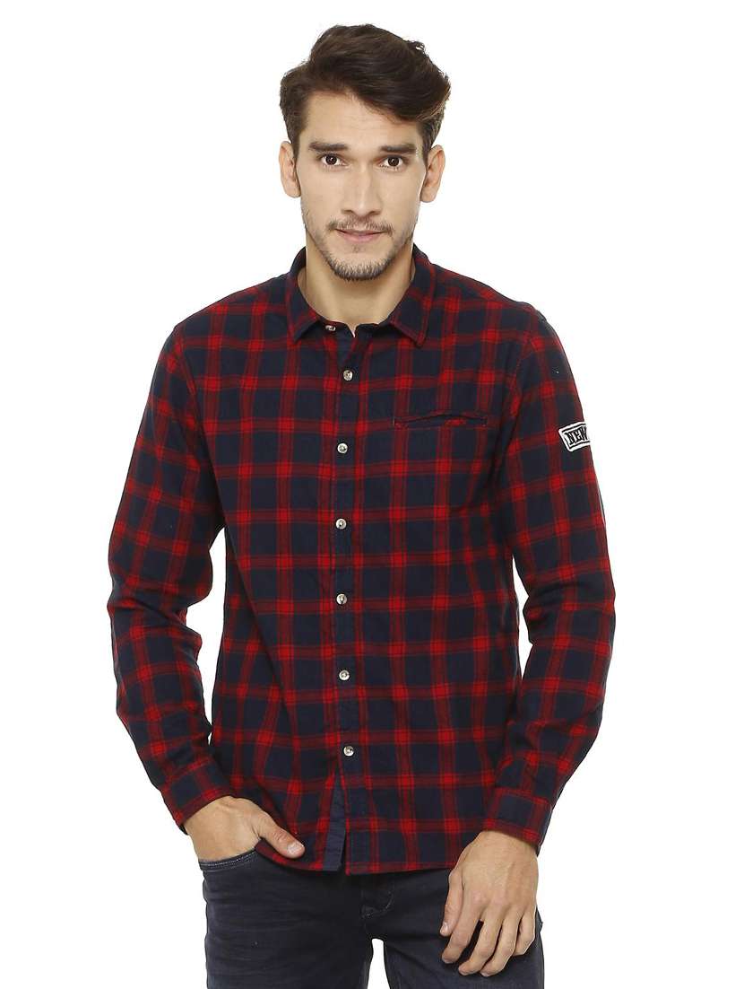 blue cotton casual shirt