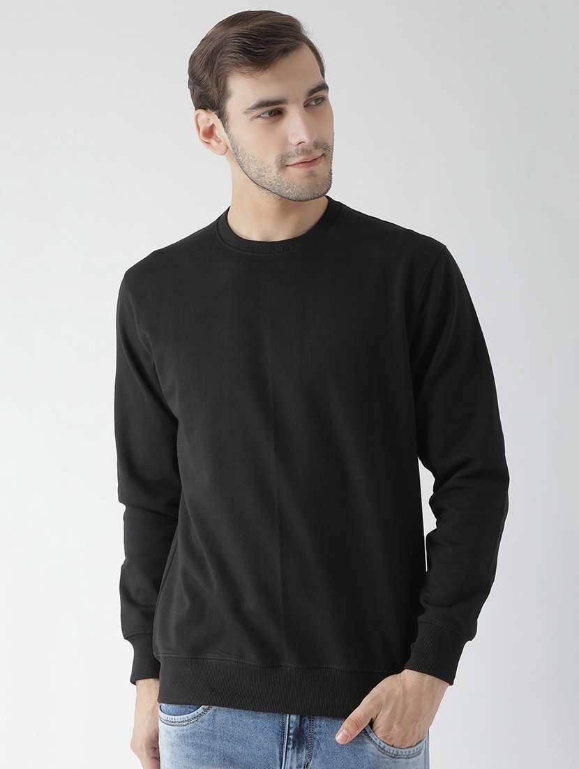 black fleece sweatshirt