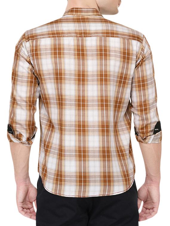 brown cotton casual shirt - 15670953 - Standard Image - 2