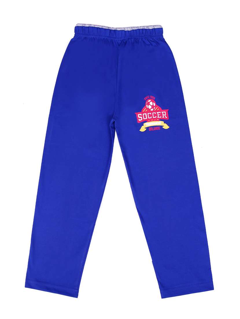 blue cotton track pant