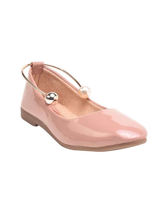 pink slip on ballerinas